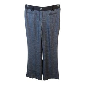 Anthropologie Elevenses The Brighton Trouser Pants in Blue Tweed Size 6 NWT